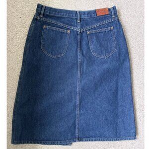 Polo Ralph Lauren Jean Skirt Women's 31 Blue Denim A Line Mini Button